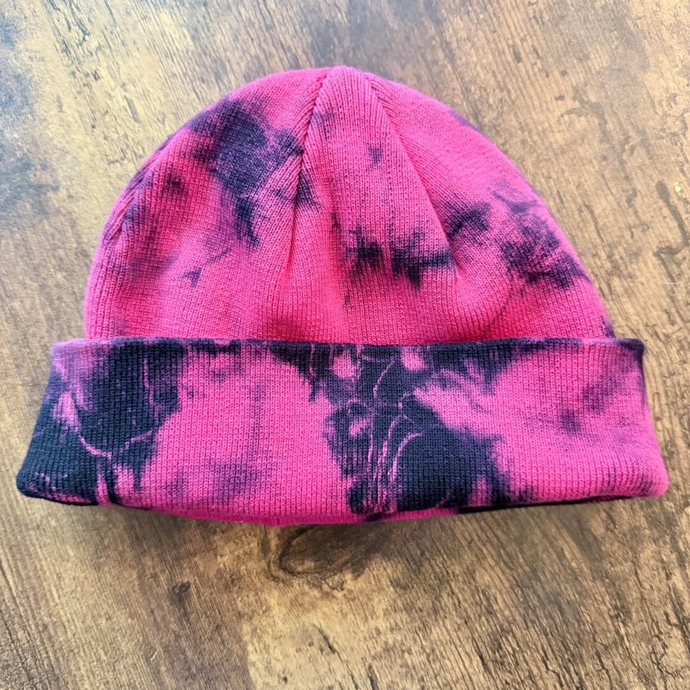 Tie-Dye Pink and Blue Beanie